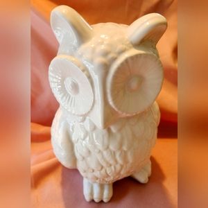 White Ceramic Owl
